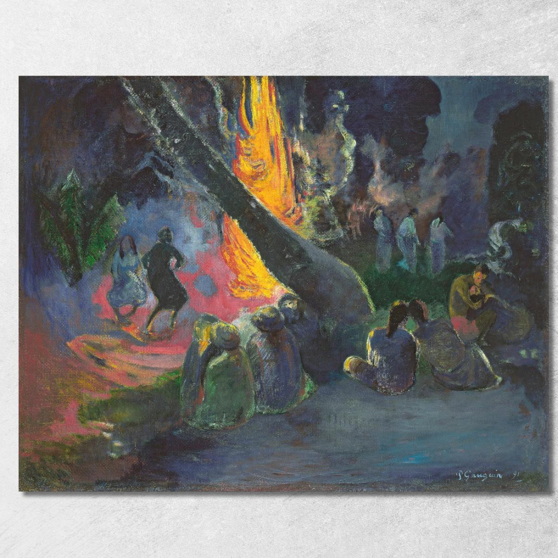 Upa Upa La Danza Del Fuoco Paul Gauguin pgg152 quadro stampato su tela