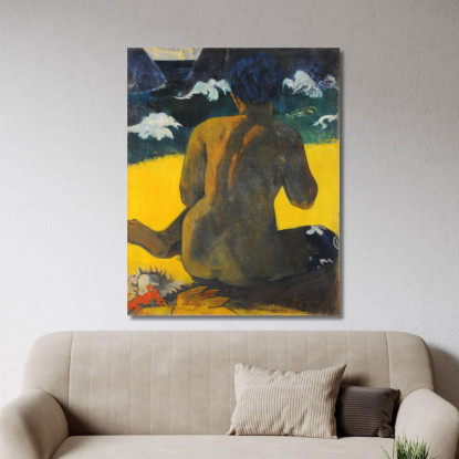 Vahine No Te Miti Donna Sulla Spiaggia Paul Gauguin pgg153 quadro stampato su tela