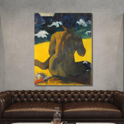 Vahine No Te Miti Donna Sulla Spiaggia Paul Gauguin pgg153 quadro stampato su tela