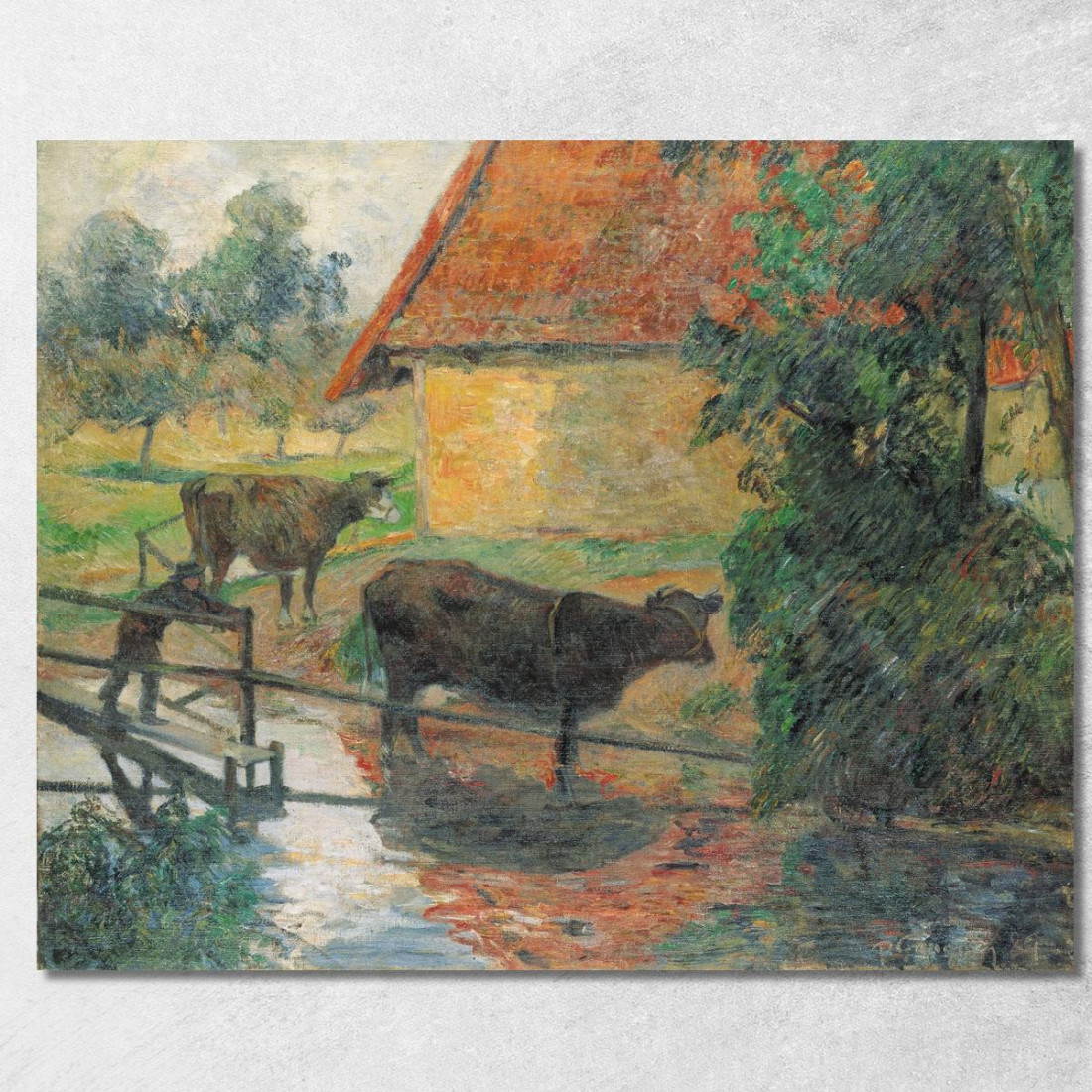 Abbeveratoio Paul Gauguin pgg160 quadro stampato su tela