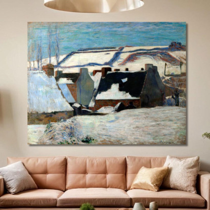 Paesaggio Invernale Paul Gauguin pgg162 quadro stampato su tela