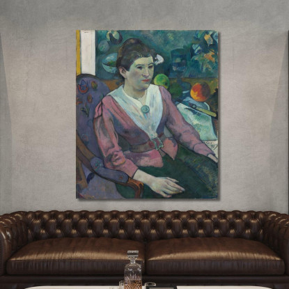 Donna Davanti A Una Natura Morta Di Cézanne Paul Gauguin pgg163 quadro stampato su tela