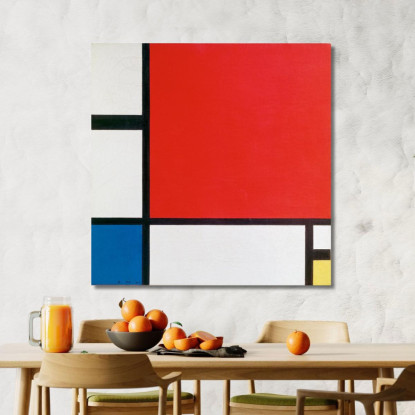 Composizione Con Rosso Blu E Giallo Piet Mondrian pmn10 quadro stampato su tela