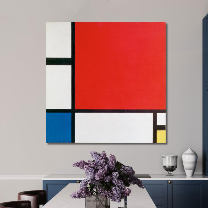 Composizione Con Rosso Blu E Giallo Piet Mondrian pmn10 quadro stampato su tela