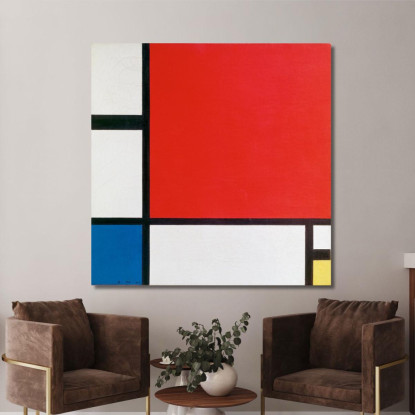 Composizione Con Rosso Blu E Giallo Piet Mondrian pmn10 quadro stampato su tela