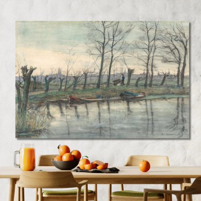 Skyline Di Amsterdam Visto Da Ovest Piet Mondrian pmn15 quadro stampato su tela