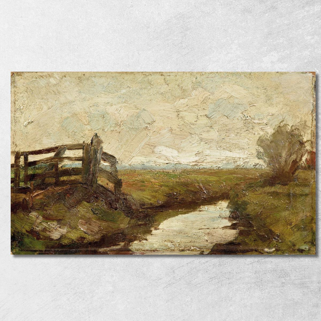 Canale Di Irrigazione Con Cancello In Legno A Sinistra Piet Mondrian pmn47 quadro stampato su tela