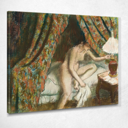 Donna Nuda A Letto In Pensione 1883 Edgar Degas edg54 quadro stampato su tela