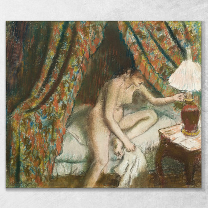 Donna Nuda A Letto In Pensione 1883 Edgar Degas edg54 quadro stampato su tela