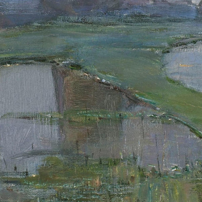 Mulino Oostzijdse Lungo Il Fiume Gein Al Chiaro Di Luna 2 Piet Mondrian pmn54 quadro stampato su tela