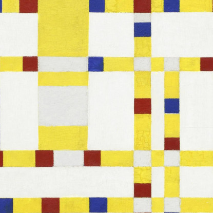 Boogie Woogie Di Broadway Piet Mondrian pmn57 quadro stampato su tela