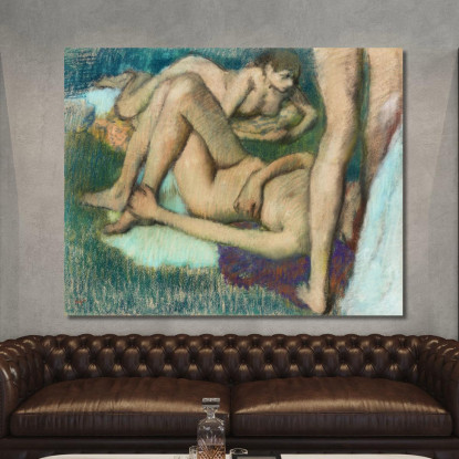 Donne Nude Bagnanti Edgar Degas edg55 quadro stampato su tela