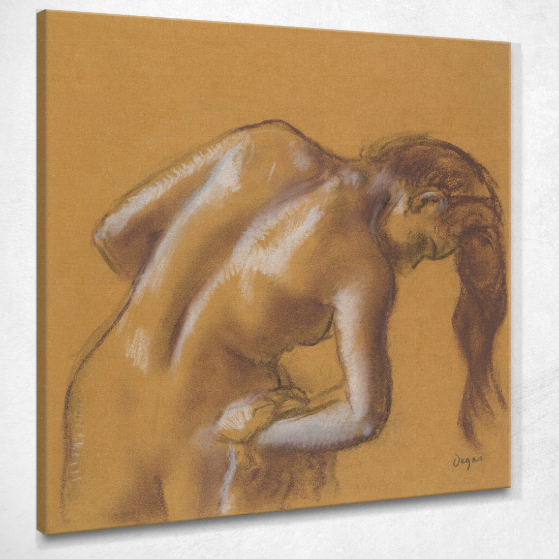 Donna Nuda Bagnante Che Si Asciuga 1892 Edgar Degas edg56 quadro stampato su tela