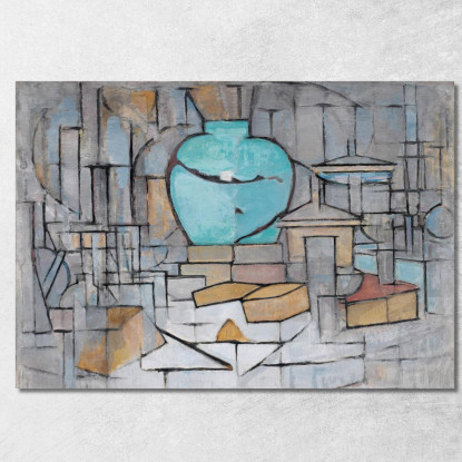 Natura Morta Con Vaso Di Zenzero 2 Piet Mondrian pmn64 quadro stampato su tela