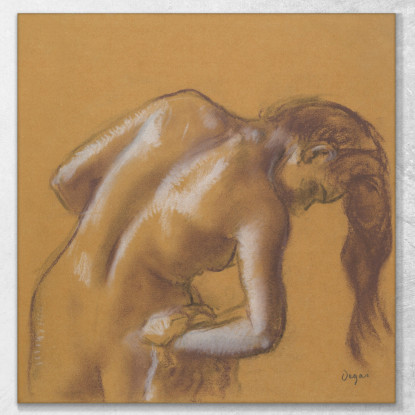 Donna Nuda Bagnante Che Si Asciuga 1892 Edgar Degas edg56 quadro stampato su tela