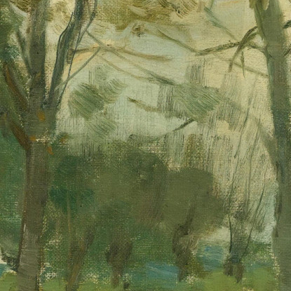 Due Alberi Staglia Dietro Un Corso D'Acqua Piet Mondrian pmn71 quadro stampato su tela