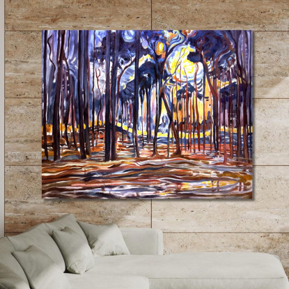 Boschi Vicino A Oele Piet Mondrian pmn74 quadro stampato su tela
