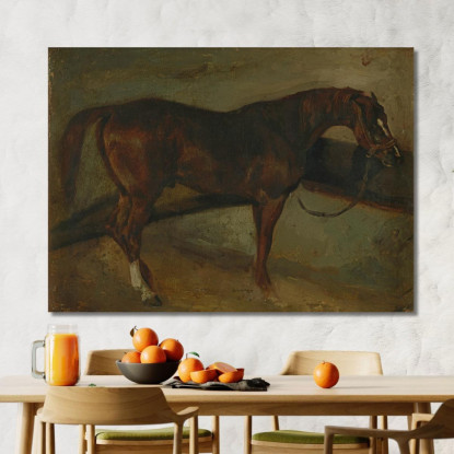 Cavallo Marrone Théodore Géricault tgr5 quadro stampato su tela