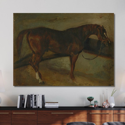 Cavallo Marrone Théodore Géricault tgr5 quadro stampato su tela