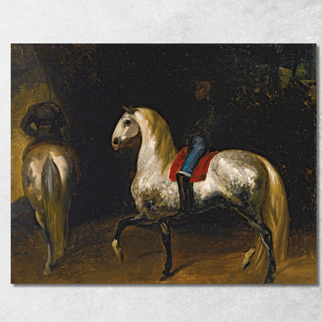 Cavalli Grigi Maculati Théodore Géricault tgr9 quadro stampato su tela