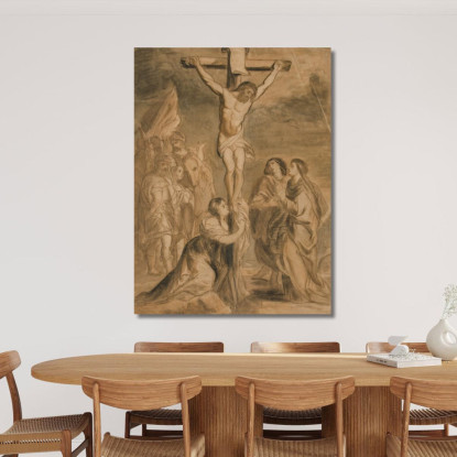 Cristo In Croce Circondato Dalla Vergine E Dai Santi Théodore Géricault tgr10 quadro stampato su tela