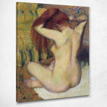 Donna Nuda Donna Che Si Pettina I Capelli Edgar Degas edg60 quadro stampato su tela