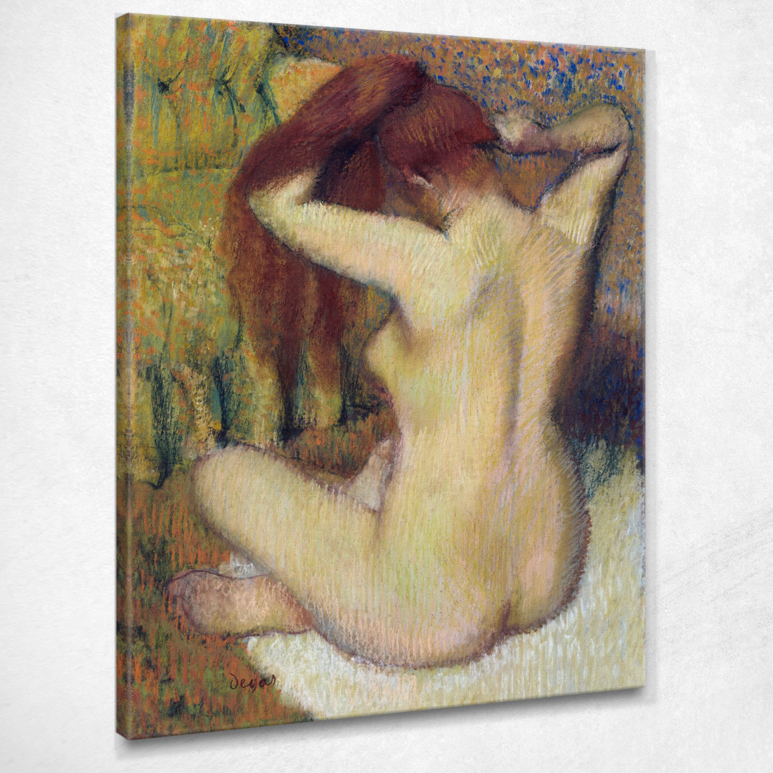 Donna Nuda Donna Che Si Pettina I Capelli Edgar Degas edg60 quadro stampato su tela