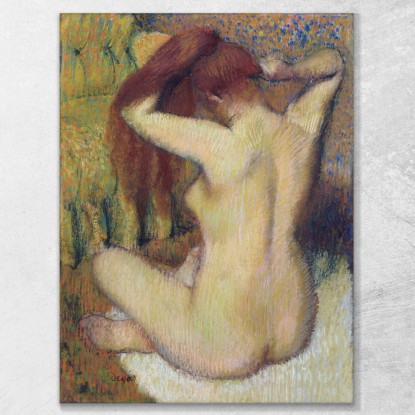 Donna Nuda Donna Che Si Pettina I Capelli Edgar Degas edg60 quadro stampato su tela