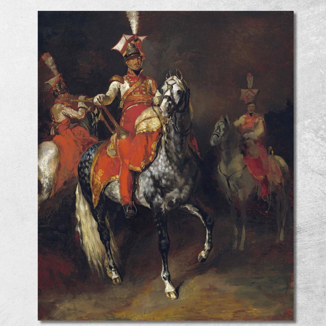 Trombettieri A Cavallo Della Guardia Imperiale Di Napoleone Théodore Géricault tgr29 quadro stampato su tela