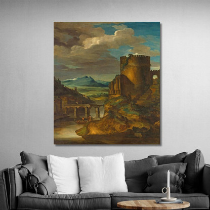 Paesaggio Italiano Alla Tomba Théodore Géricault tgr32 quadro stampato su tela