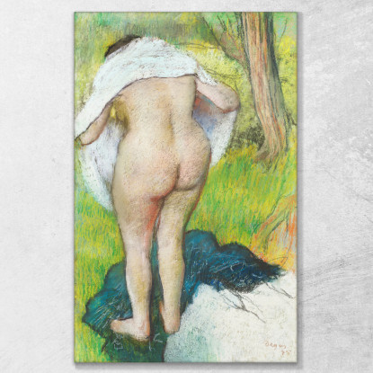 Donna Nuda Ragazza Che Si Asciuga 1885 Edgar Degas edg62 quadro stampato su tela