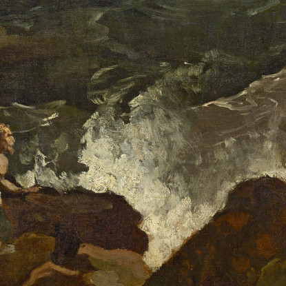 Naufragato Su Una Spiaggia La Tempesta Théodore Géricault tgr43 quadro stampato su tela