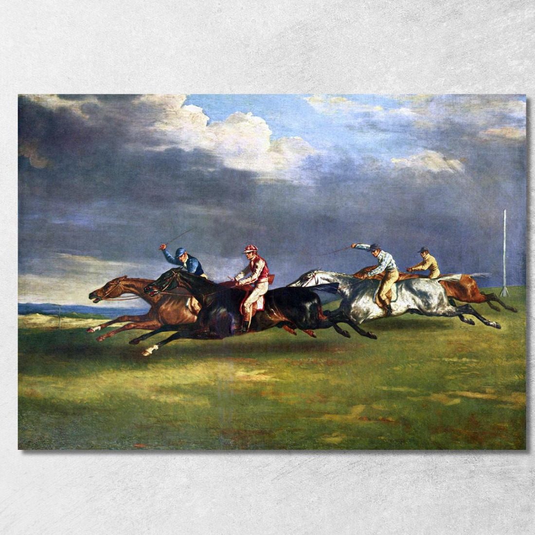 Il Derby Del 1821 A Epsom Théodore Géricault tgr46 quadro stampato su tela