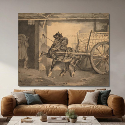 Il Cavallo Del Stuccatore Théodore Géricault tgr52 quadro stampato su tela