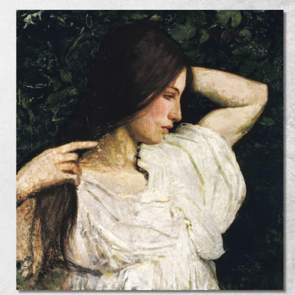 Ragazza Che Si Sistema I Capelli Abbott Handerson Thayer aht8 quadro stampato su tela