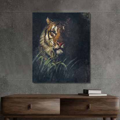 Testa Di Tigre Abbott Handerson Thayer aht24 quadro stampato su tela