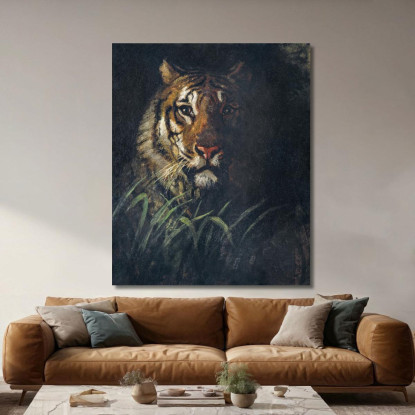 Testa Di Tigre Abbott Handerson Thayer aht24 quadro stampato su tela