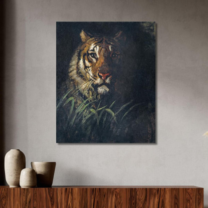 Testa Di Tigre Abbott Handerson Thayer aht24 quadro stampato su tela
