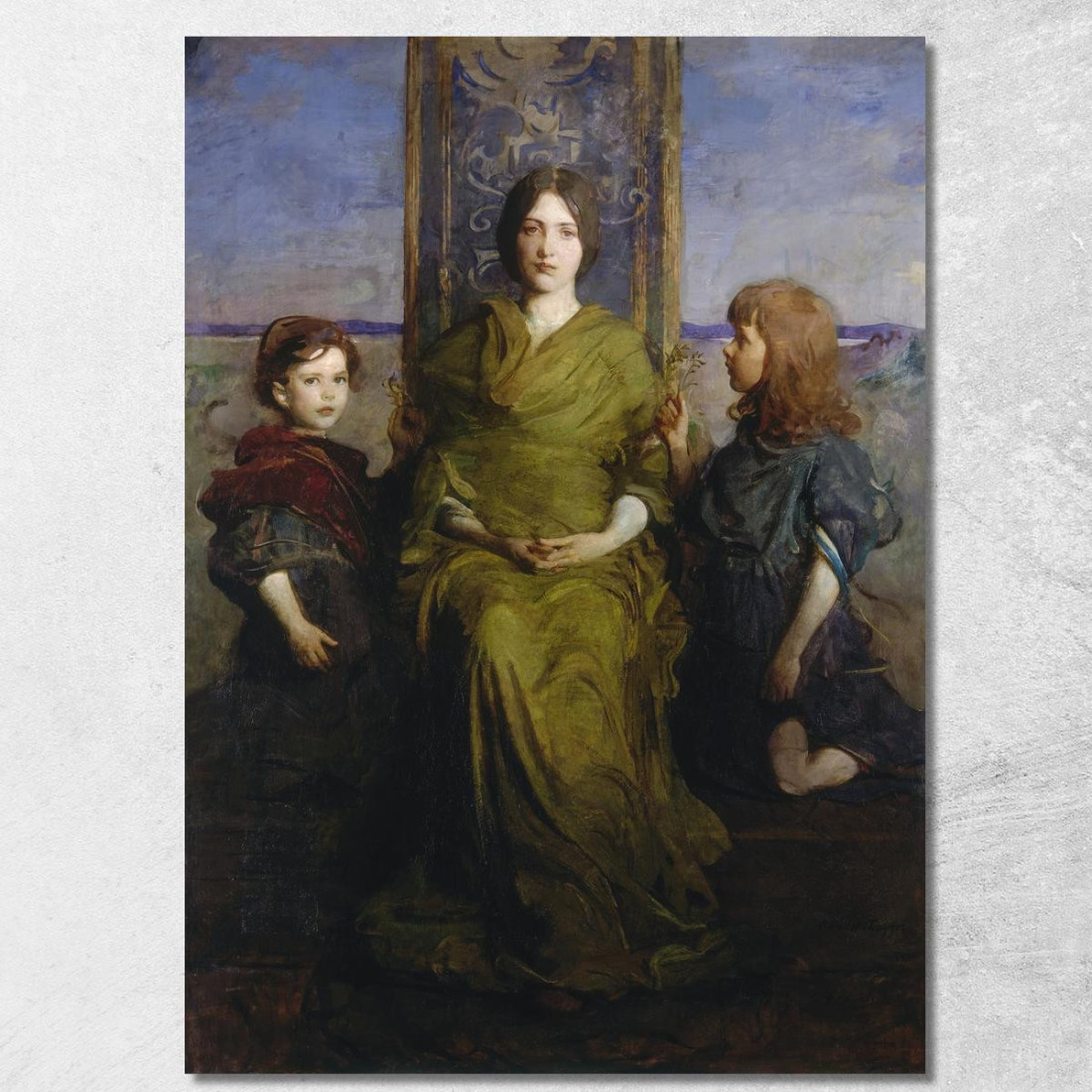 Vergine In Trono Abbott Handerson Thayer aht26 quadro stampato su tela