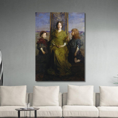 Vergine In Trono Abbott Handerson Thayer aht26 quadro stampato su tela