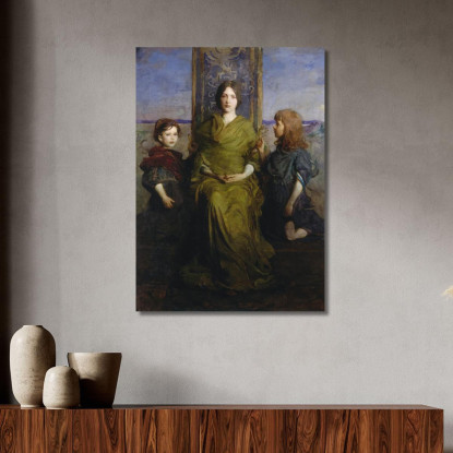 Vergine In Trono Abbott Handerson Thayer aht26 quadro stampato su tela