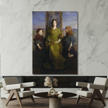 Vergine In Trono Abbott Handerson Thayer aht26 quadro stampato su tela