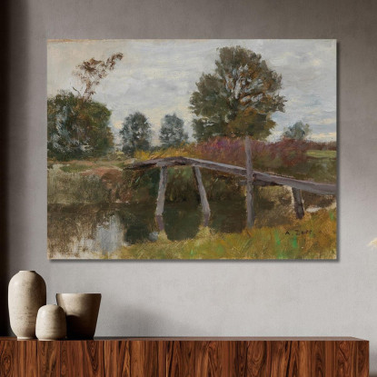 Vecchio Steg A Langenpreising Alfred Zoff azf14 quadro stampato su tela