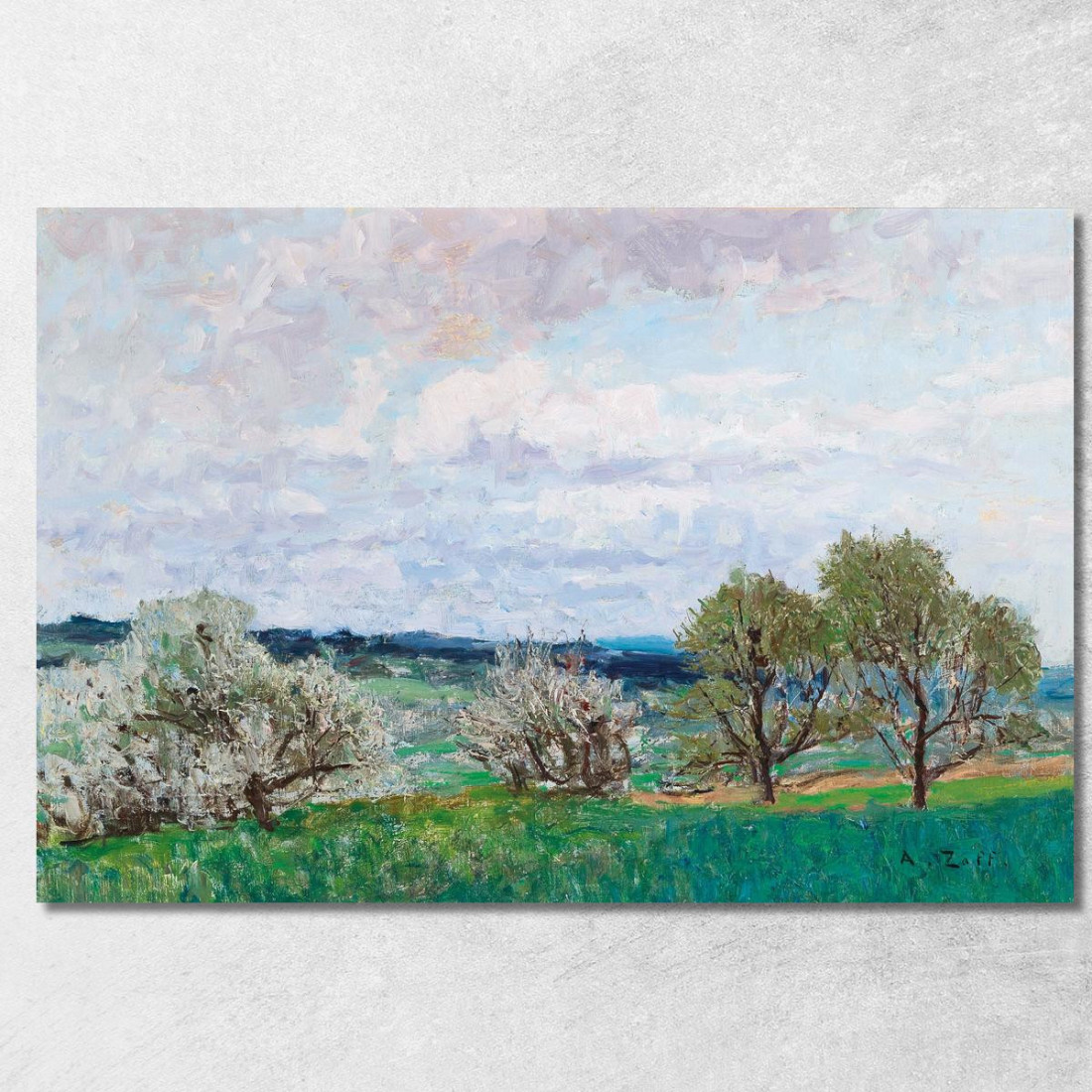 Alberi In Fiore A Deutschlandsberg Alfred Zoff azf24 quadro stampato su tela