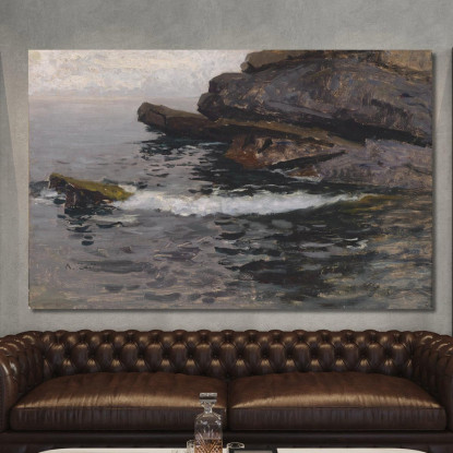 Felsküste Bei Capo Lungo Alfred Zoff azf36 quadro stampato su tela