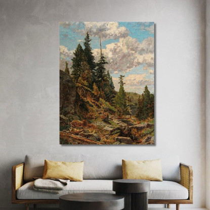 Motivo Della Turracher Alpe Alfred Zoff azf52 quadro stampato su tela