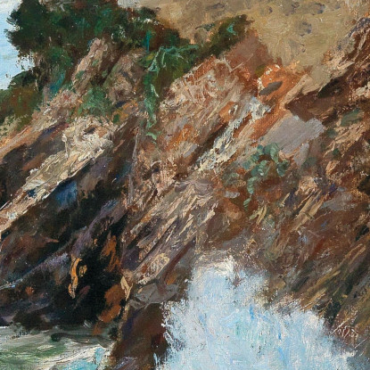 Scena Sulla Costa Di Nervi Alfred Zoff azf58 quadro stampato su tela