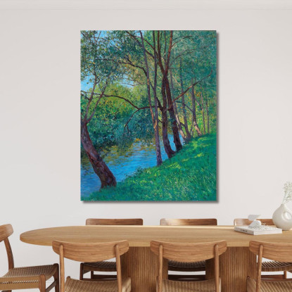 Il Torrente Nell'Au Sul Krems Bassa Austria Kremsdanubio Alfred Zoff azf67 quadro stampato su tela