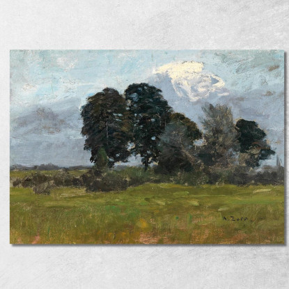 Alberi In Un Paesaggio Alfred Zoff azf68 quadro stampato su tela