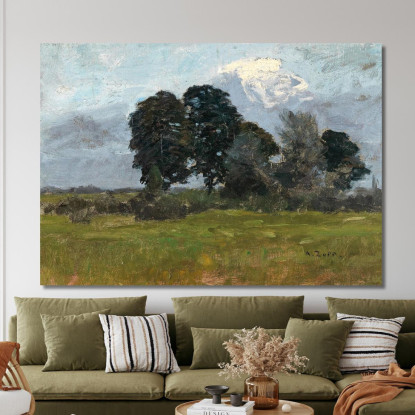 Alberi In Un Paesaggio Alfred Zoff azf68 quadro stampato su tela